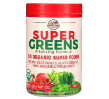 Country Farms, Super Greens, сертифицированная органическая формула из цельных продуктов, вкусный ягодный аромат, 10,6 унц. (300 г)