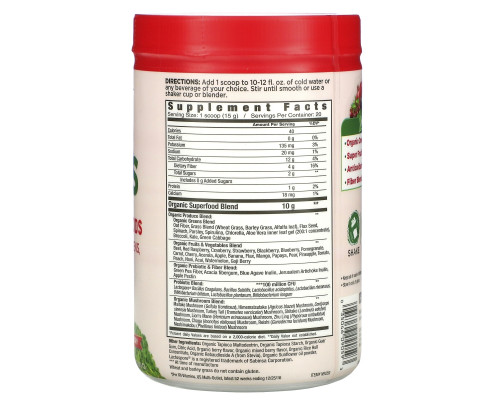 Country Farms, Super Greens, сертифицированная органическая формула из цельных продуктов, вкусный ягодный аромат, 10,6 унц. (300 г) Country Farms, Super Greens, сертифицированная органическая формула из цельных продуктов, вкусный ягодный аромат, 10,6 унц. (300 г)