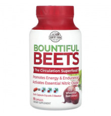 Овощи Country Farms, Bounful Beets, экстракт цельной свеклы, 90 капсул