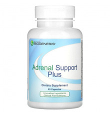 Улучшение памяти и работы мозга Nutra BioGenesis, Adrenal Support Plus, добавка для поддержки надпочечников, 60 капсул