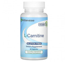 Аминокислоты Nutra BioGenesis, L-карнитин, 60 капсул
