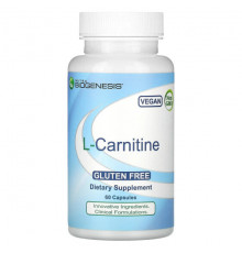 Аминокислоты Nutra BioGenesis, L-карнитин, 60 капсул