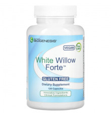 Растительные экстракты и настойки Nutra BioGenesis, White Willow Forte, белая ива, 120 капсул