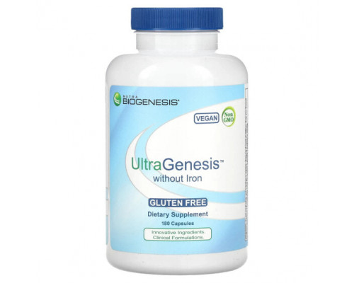 Витаминно-минеральные комплексы Nutra BioGenesis, UltraGenesis, без железа, 180 капсул Витаминно-минеральные комплексы Nutra BioGenesis, UltraGenesis, без железа, 180 капсул