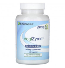 Пищеварительные ферменты Nutra BioGenesis, VegiZyme, 120 капсул