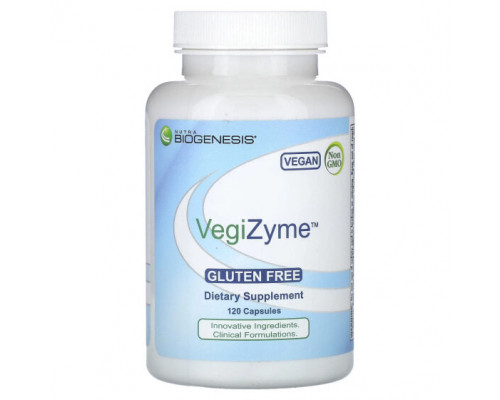 Пищеварительные ферменты Nutra BioGenesis, VegiZyme, 120 капсул Пищеварительные ферменты Nutra BioGenesis, VegiZyme, 120 капсул