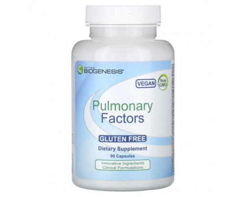 Антиоксиданты Nutra BioGenesis, Pulmonary Factors, 90 капсул Антиоксиданты Nutra BioGenesis, Pulmonary Factors, 90 капсул