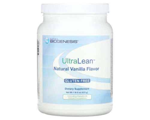 Для похудения и контроля веса Nutra BioGenesis, UltraLean, протеиновый порошок, со вкусом натуральной ванили, 623 г (1 фунт, 6 унций) Для похудения и контроля веса Nutra BioGenesis, UltraLean, протеиновый порошок, со вкусом натуральной ванили, 623 г (1 фунт, 6 унций)