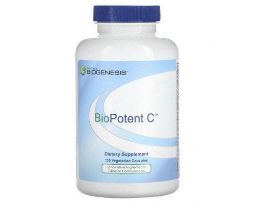 Витамин C Nutra BioGenesis, BioPotent C, 135 вегетарианских капсул Витамин C Nutra BioGenesis, BioPotent C, 135 вегетарианских капсул