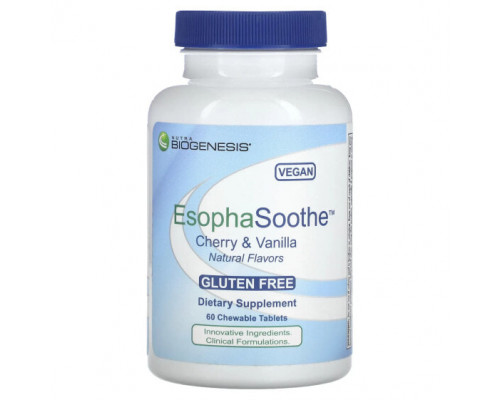 Кальций Nutra BioGenesis, EsophaSoothe, вишня и ваниль, 60 жевательных таблеток Кальций Nutra BioGenesis, EsophaSoothe, вишня и ваниль, 60 жевательных таблеток