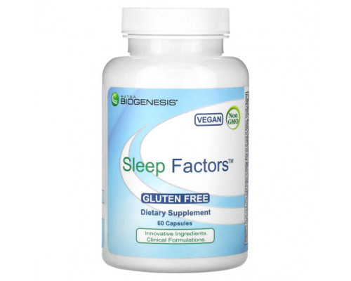 Для здорового сна Nutra BioGenesis, Sleep Factors, 60 капсул Для здорового сна Nutra BioGenesis, Sleep Factors, 60 капсул