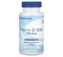 Витамин D Nutra BioGenesis, витамин D 5000, 125 мкг, 90 мягких таблеток