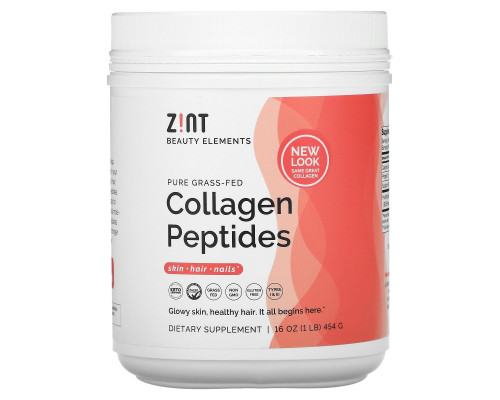 Zint, Grass-Fed Beef Collagen, Hydrolyzed Collagen Types 1 & III, 16 oz (454 g)