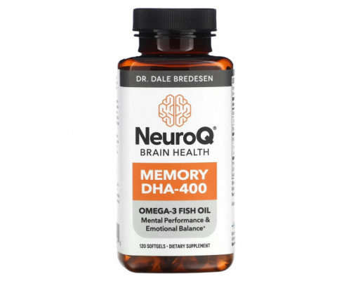 Улучшение памяти и работы мозга LifeSeasons, NeuroQ Brain Health, ДГК-400 для памяти, 120 мягких таблеток Улучшение памяти и работы мозга LifeSeasons, NeuroQ Brain Health, ДГК-400 для памяти, 120 мягких таблеток