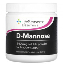 Женское здоровье LifeSeasons, D-манноза, 2000 мг, 94,97 г (3,3 унции)