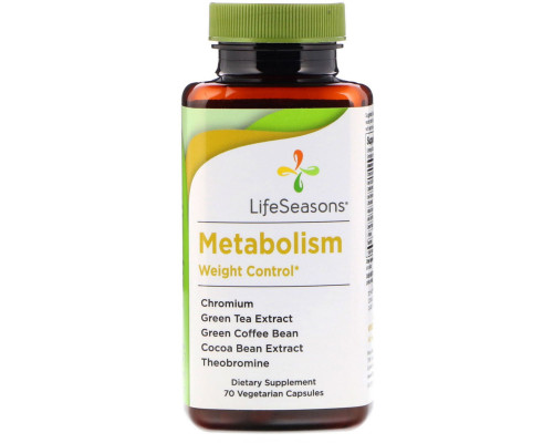 LifeSeasons, Metabolism, Weight Control, 70 Vegetarian Capsules LifeSeasons, Metabolism, Weight Control, 70 Vegetarian Capsules