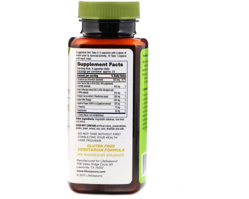 LifeSeasons, Metabolism, Weight Control, 70 Vegetarian Capsules LifeSeasons, Metabolism, Weight Control, 70 Vegetarian Capsules