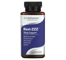 LifeSeasons, Снотворное Rest-ZZZ, 60 вегетарианских капсул
