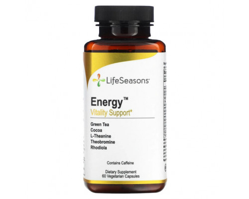 Растительные экстракты и настойки Energy, Vitality Support, 60 Vegetarian Capsules Растительные экстракты и настойки Energy, Vitality Support, 60 Vegetarian Capsules