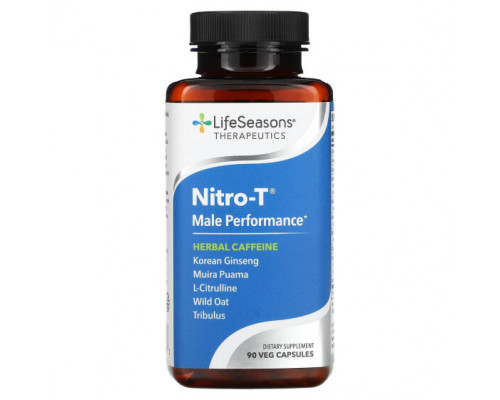 Мужское здоровье LifeSeasons, Nitro-T, добавка для мужчин, 90 растительных капсул Мужское здоровье LifeSeasons, Nitro-T, добавка для мужчин, 90 растительных капсул
