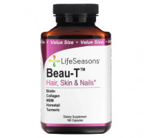 Для здоровья кожи LifeSeasons, Beau-T, для волос, кожи и ногтей, 180 капсул