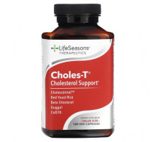 Для сердца и сосудов LifeSeasons, Choles-T, поддержка холестерина, 180 растительных капсул