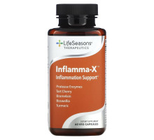 LifeSeasons, Inflamma-X, поддержка при воспалении, 60 вегетарианских капсул