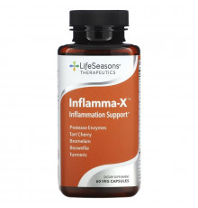 LifeSeasons, Inflamma-X, поддержка при воспалении, 60 вегетарианских капсул
