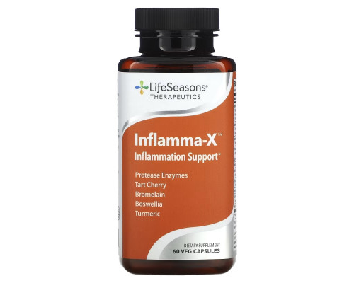 LifeSeasons, Inflamma-X, поддержка при воспалении, 60 вегетарианских капсул LifeSeasons, Inflamma-X, поддержка при воспалении, 60 вегетарианских капсул