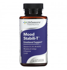 LifeSeasons, Эмоциональная поддержка Mood Uplift-R, 60 вегетарианских капсул