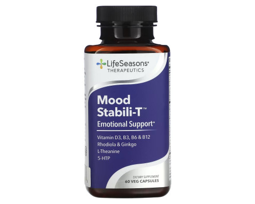 LifeSeasons, Эмоциональная поддержка Mood Uplift-R, 60 вегетарианских капсул
