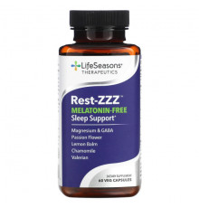 Для здорового сна LifeSeasons, Rest-ZZZ, поддержка сна без мелатонина, 60 растительных капсул