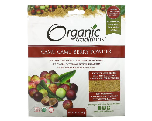 Organic Traditions, Camu Camu Berry Powder, 3.5 oz (100 g) Organic Traditions, Camu Camu Berry Powder, 3.5 oz (100 g)