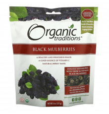 Organic Traditions, Black Mulberries, 8 oz (227 g)