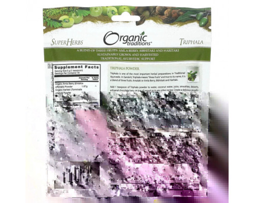 Имбирь и куркума Organic Traditions, Трифала в порошке, 200 г (7 унций) Имбирь и куркума Organic Traditions, Трифала в порошке, 200 г (7 унций)