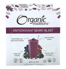 Фрукты и ягоды Organic Traditions, Ягодный антиоксидант, 100 г (3,5 унции)