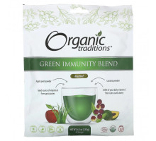 Зелень и зеленые овощи Organic Traditions, Green Immunity Blend, мгновенное действие, 120 г (4,2 унции)