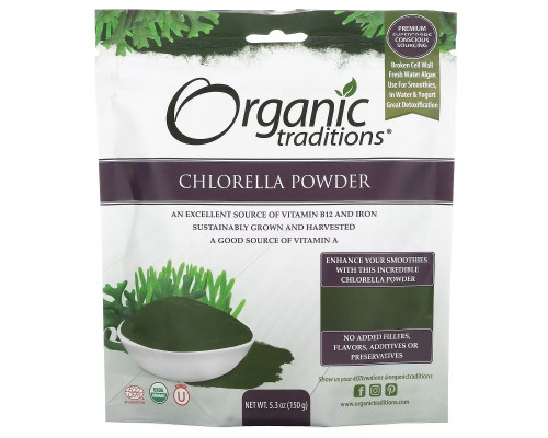 Organic Traditions, Chlorella Powder, 5.3 oz (150 g) Organic Traditions, Chlorella Powder, 5.3 oz (150 g)