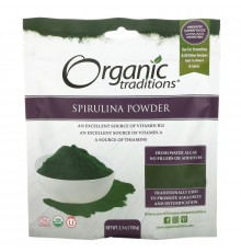 Organic Traditions, Spirulina Powder, 5.3 oz (150 g)