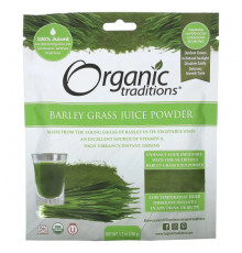Зелень и зеленые овощи Organic Traditions, Порошок сока ячменя, 150 г (5,3 унции)