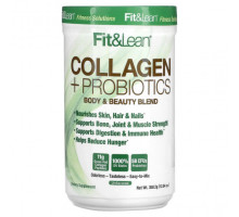 Для мышц и суставов Fit & Lean, Коллаген с пробиотиками, без добавок, 358,2 г (12,64 унции)