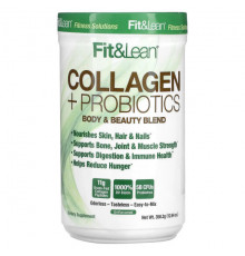Для мышц и суставов Fit & Lean, Коллаген с пробиотиками, без добавок, 358,2 г (12,64 унции)