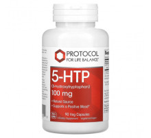 Для похудения и контроля веса Protocol for Life Balance, 5-HTP, 100 мг, 90 растительных капсул