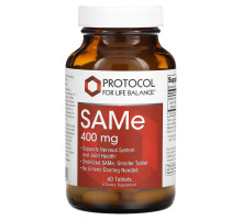Protocol for Life Balance, SAMe, 400 mg, 60 Tablets