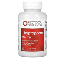 Protocol for Life Balance, L-Tryptophan, 1,000 mg, 60 Tablets