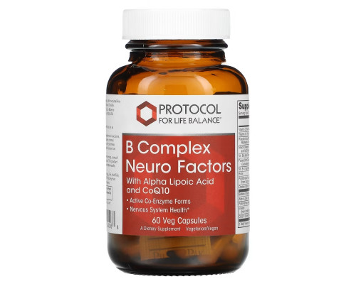 Protocol for Life Balance, B Complex Neuro Factors, 60 Veg Capsules Protocol for Life Balance, B Complex Neuro Factors, 60 Veg Capsules