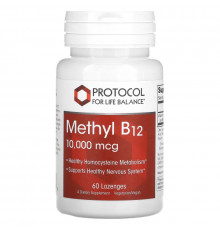 Protocol for Life Balance, Methyl B12, 10,000 mcg, 60 Lozenges