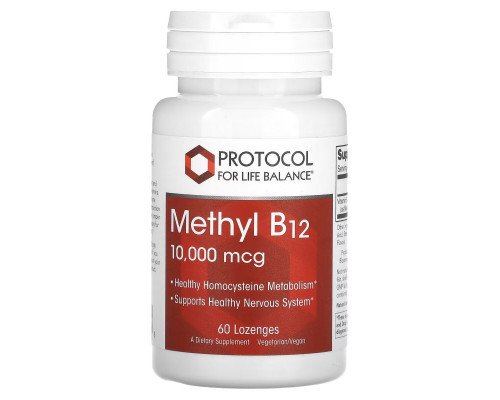 Protocol for Life Balance, Methyl B12, 10,000 mcg, 60 Lozenges Protocol for Life Balance, Methyl B12, 10,000 mcg, 60 Lozenges