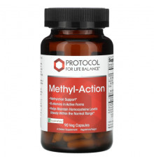Витамины группы B Protocol for Life Balance, Methyl-Action`` 90 растительных капсул