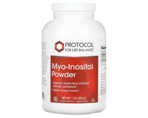 Protocol for Life Balance, Мио-инозитольный порошок, 454 г Protocol for Life Balance, Мио-инозитольный порошок, 454 г